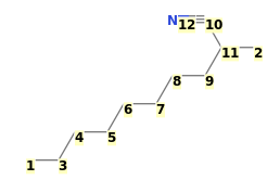 Image with canonical numbers derived from InChI string