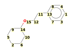 Image with canonical numbers derived from InChI string