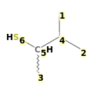 Image with canonical numbers derived from InChI string