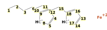 Image with canonical numbers derived from InChI string