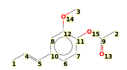 Image with canonical numbers derived from InChI string