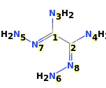 Image with canonical numbers derived from InChI string