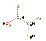 Image with canonical numbers derived from InChI string