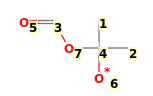 Image with canonical numbers derived from InChI string