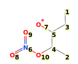 Image with canonical numbers derived from InChI string