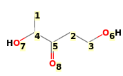 Image with canonical numbers derived from InChI string