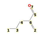 Image with canonical numbers derived from InChI string