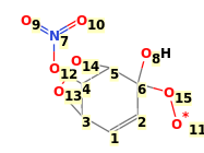 Image with canonical numbers derived from InChI string