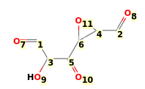 Image with canonical numbers derived from InChI string