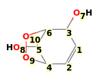 Image with canonical numbers derived from InChI string