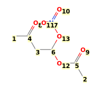 Image with canonical numbers derived from InChI string