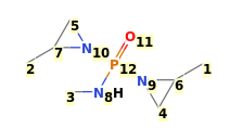 Image with canonical numbers derived from InChI string