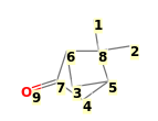 Image with canonical numbers derived from InChI string
