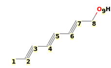 Image with canonical numbers derived from InChI string