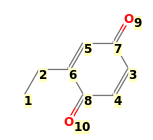 Image with canonical numbers derived from InChI string