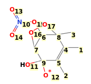 Image with canonical numbers derived from InChI string