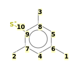 Image with canonical numbers derived from InChI string