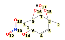Image with canonical numbers derived from InChI string