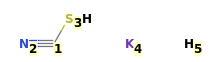 Image with canonical numbers derived from InChI string