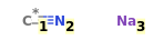 Image with canonical numbers derived from InChI string