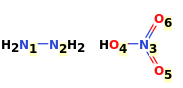 Image with canonical numbers derived from InChI string