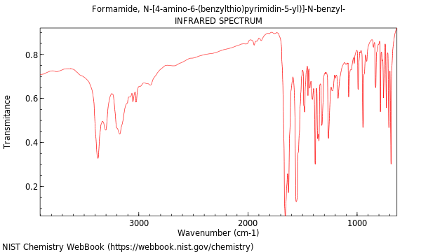 Formamide, n-[4-amino-6-(benzylthio)-5-pyrimidinyl]-n-benzyl-