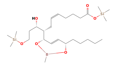 Thromboxane B2, reduced, methaneboronate, bis-TMS