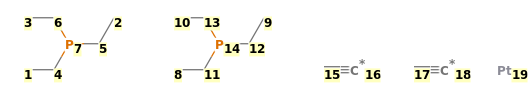 Image with canonical numbers derived from InChI string