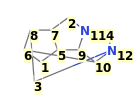 Image with canonical numbers derived from InChI string