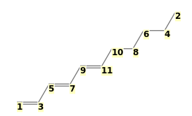 Image with canonical numbers derived from InChI string