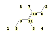 Image with canonical numbers derived from InChI string