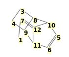 Image with canonical numbers derived from InChI string