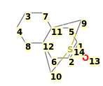 Image with canonical numbers derived from InChI string