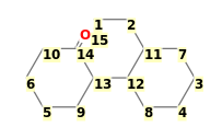 Image with canonical numbers derived from InChI string