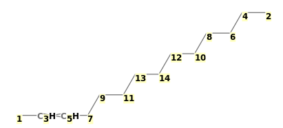 Image with canonical numbers derived from InChI string