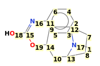 Image with canonical numbers derived from InChI string