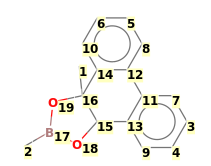 Image with canonical numbers derived from InChI string