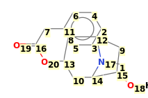 Image with canonical numbers derived from InChI string