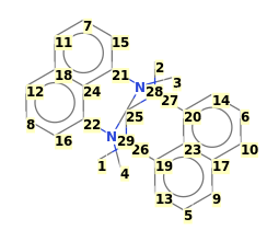 Image with canonical numbers derived from InChI string