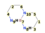 Image with canonical numbers derived from InChI string