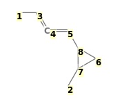 Image with canonical numbers derived from InChI string