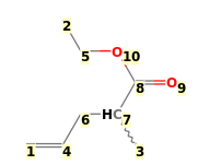 Image with canonical numbers derived from InChI string