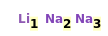 Image with canonical numbers derived from InChI string